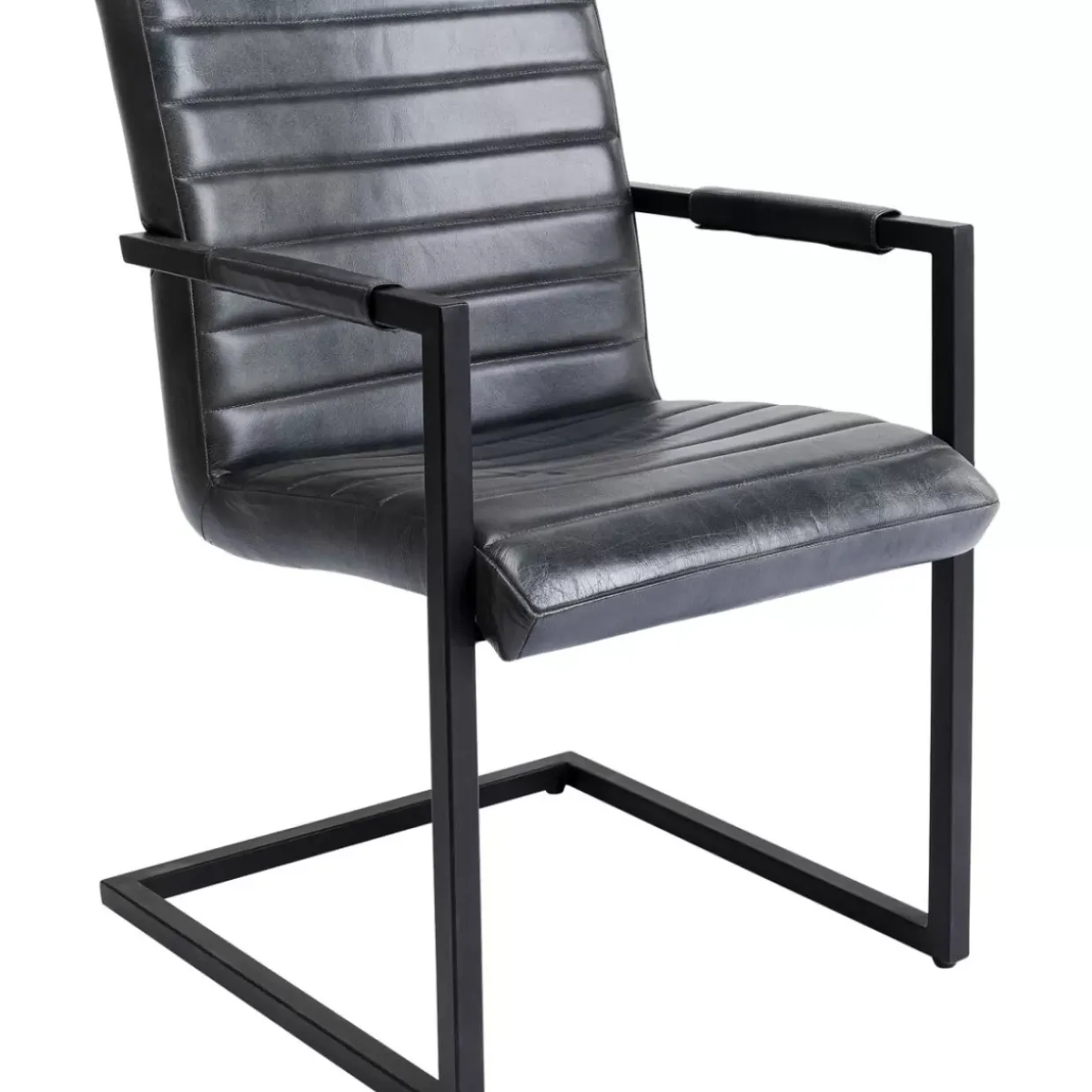 Freischwinger Lola Leder Grau
