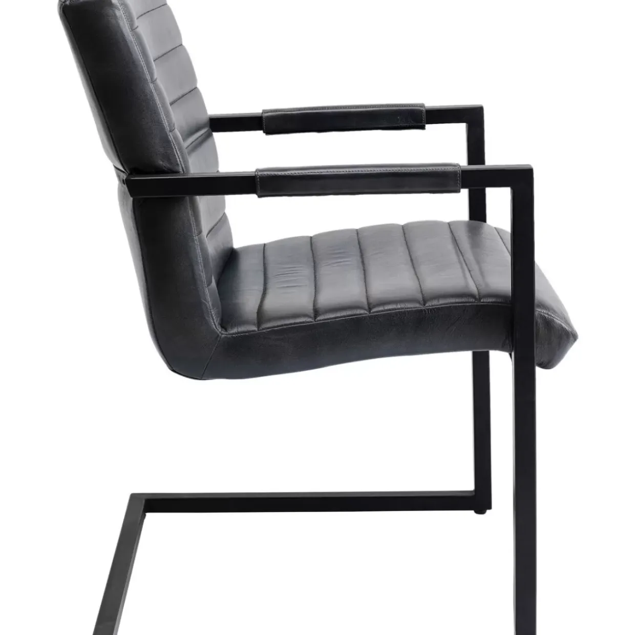 Freischwinger Lola Leder Grau