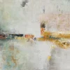 Gerahmtes Bild Dust Gold 120X120Cm