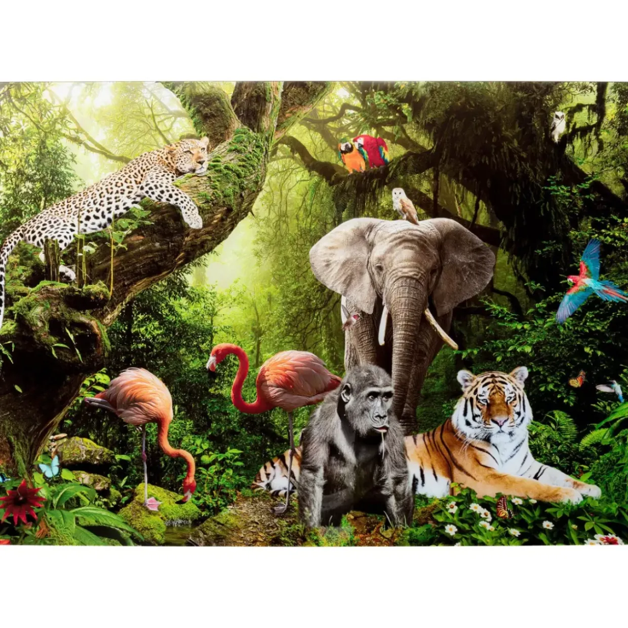 Glasbild Animal Paradise 150X100Cm