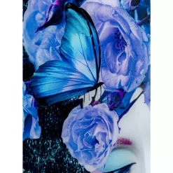 Glasbild Blue Queen 80X120Cm