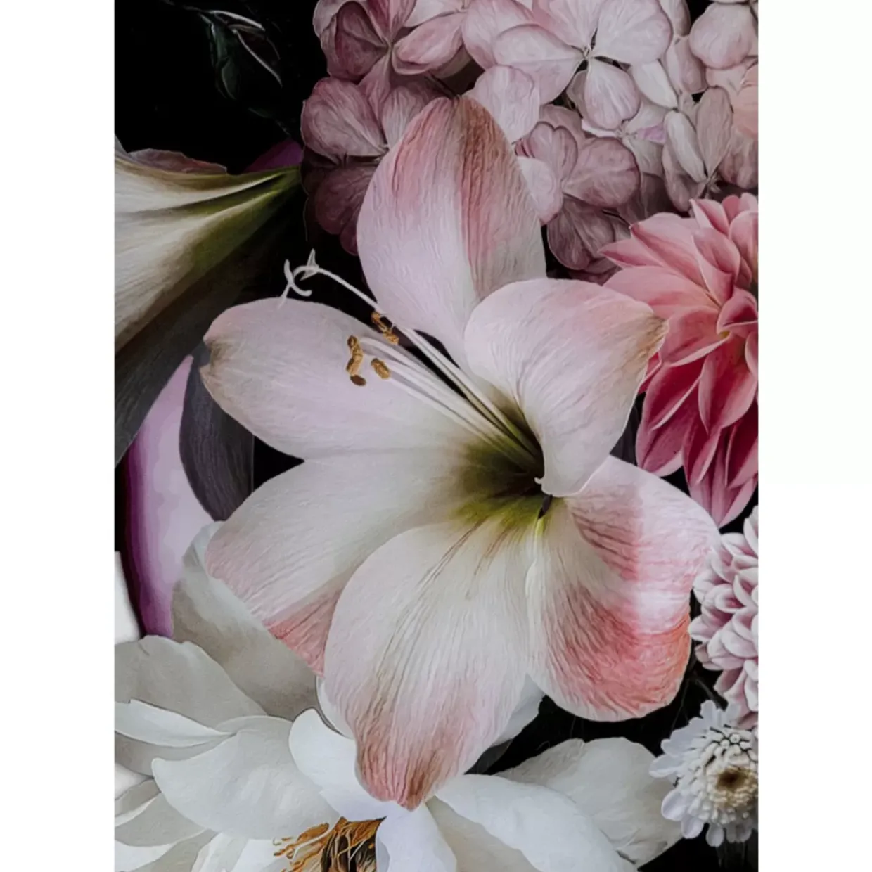 Glasbild Flowery Beauty 80X120Cm