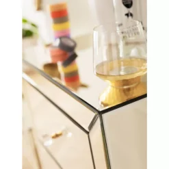 Hochkommode Luxury Champagne 5 Schube