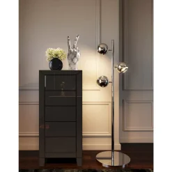 Hochkommode Luxury Push 5 Schube Grau