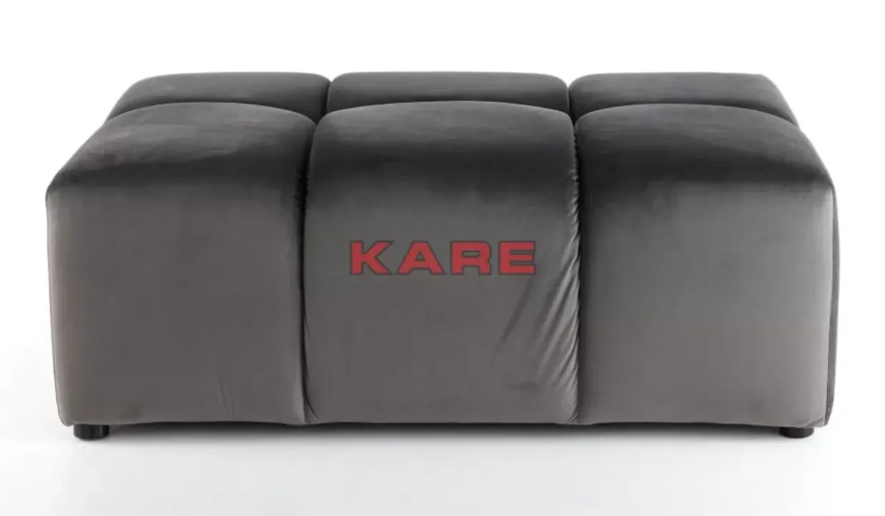 Hocker Belami Velvet Grau 105X70Cm