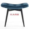 Hocker Black Vicky Velvet Petrol 46X59Cm