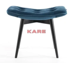Hocker Black Vicky Velvet Petrol 46X59Cm