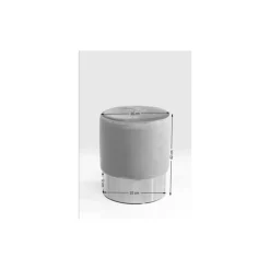 Hocker Cherry Braun Brass O35Cm