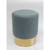Hocker Cherry Lina Hellbau Brass O35Cm