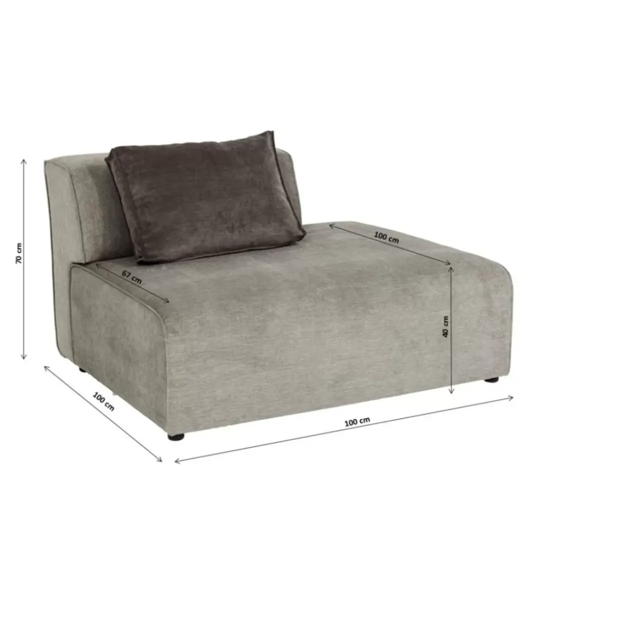 Infinity 2-Sitzer 100 Elements Grau