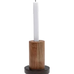 Kerzenständer Wood Zylinder 15Cm