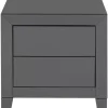 Kommode Klein Luxury Push 2 Schube Grau