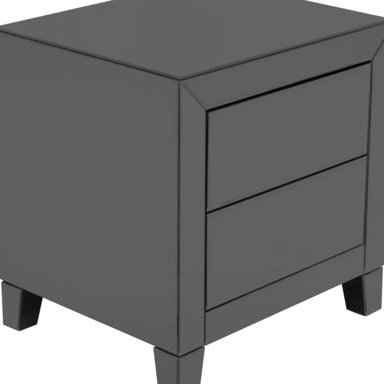 Kommode Klein Luxury Push 2 Schube Grau