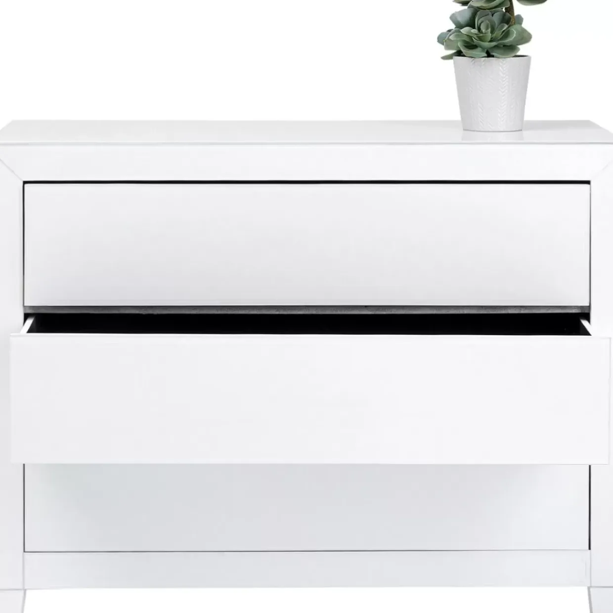 Kommode Luxury Push 3 Schube Weiss