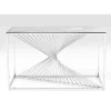 Konsole Laser Silber Klarglas 120X40