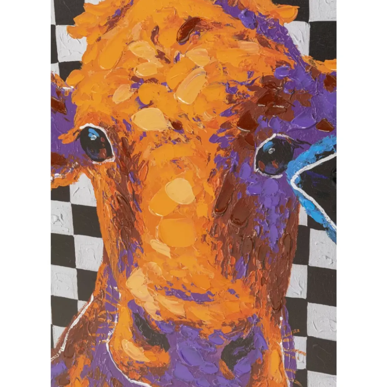 Leinwandbild Colorful Cows 120X90Cm