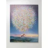 Leinwandbild Flying Elephant At Night 120X160Cm