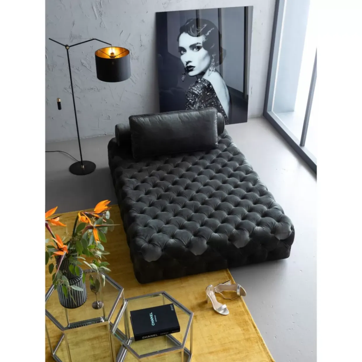 Liege Bottone Velvet Grau