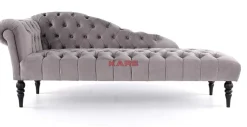 Recamiere Desire Velvet Silbergrau