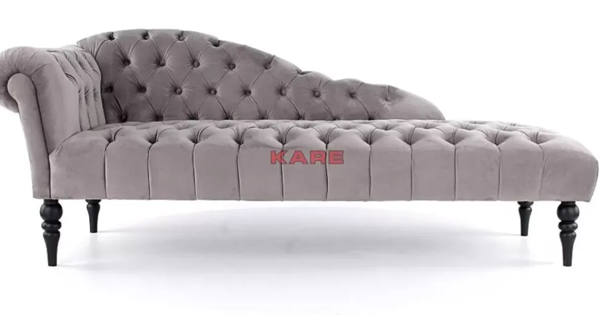 Recamiere Desire Velvet Silbergrau