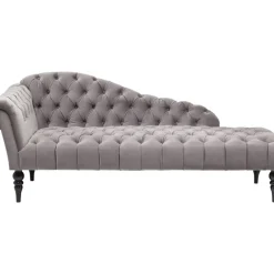 Recamiere Desire Velvet Silbergrau