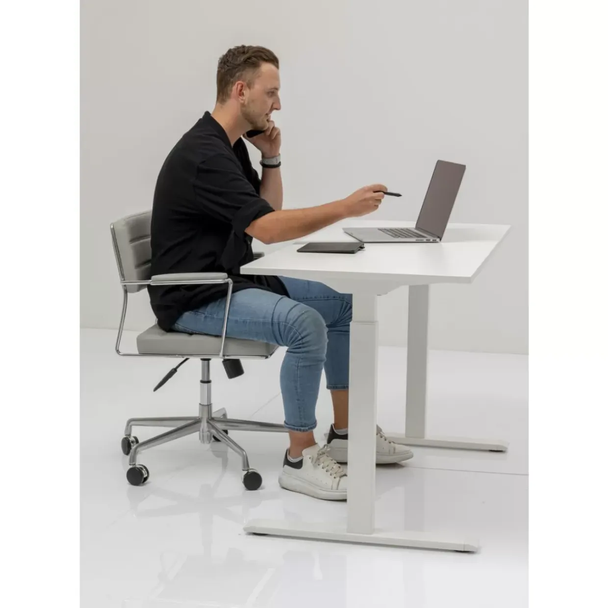 Schreibtisch Office Smart Weis Weis 120X70