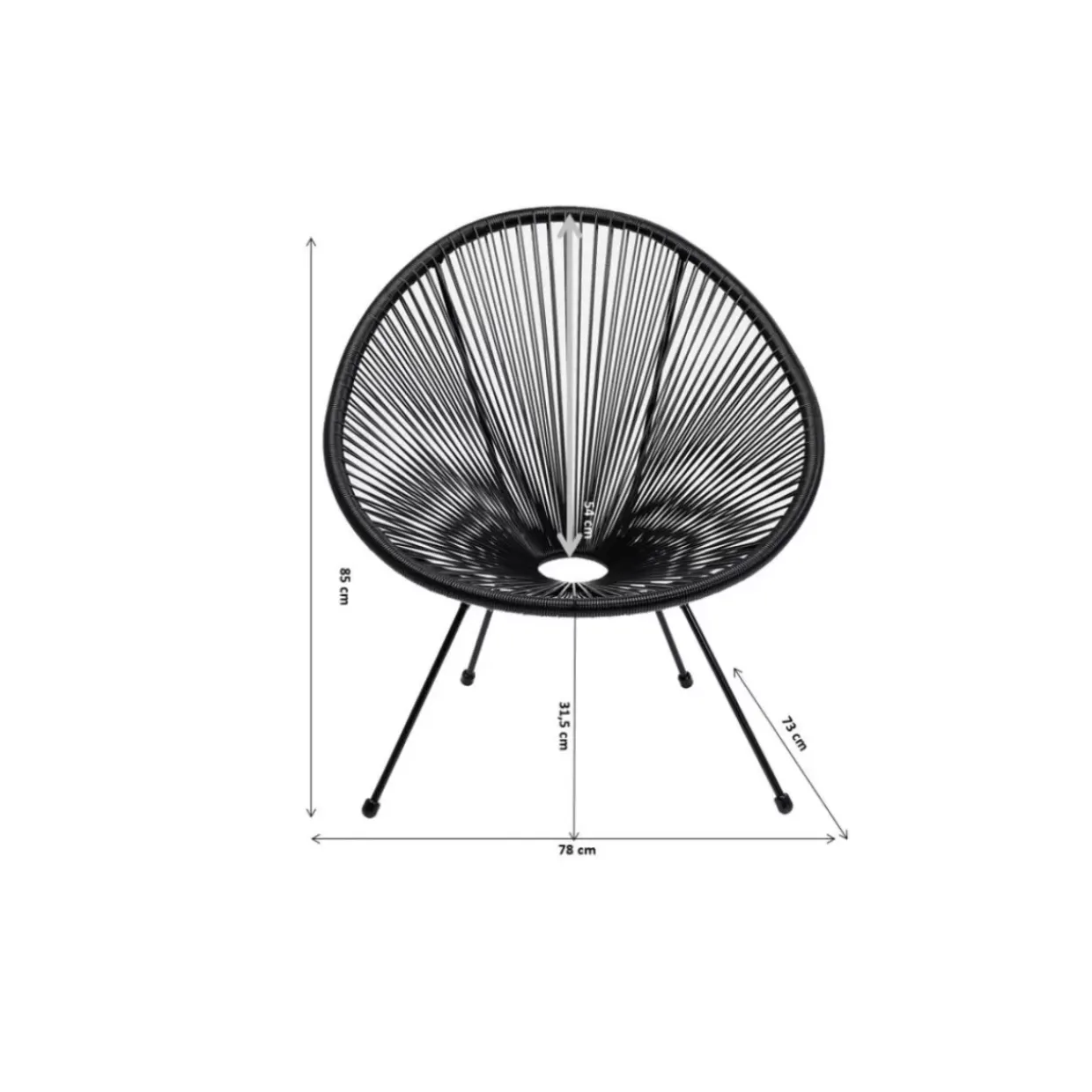 Sessel Acapulco Schwarz