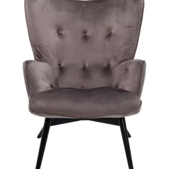 Sessel Black Vicky Velvet Grau