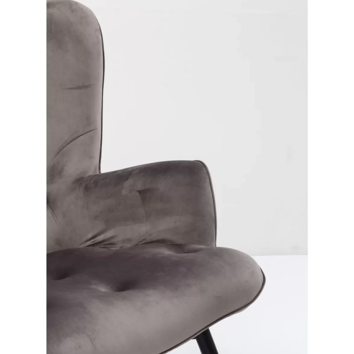 Sessel Black Vicky Velvet Grau