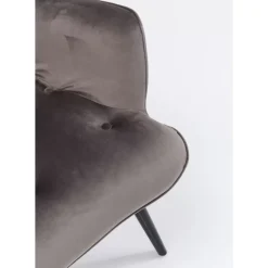 Sessel Black Vicky Velvet Grau