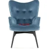 Sessel Black Vicky Velvet Petrol