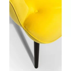 Sessel Black Vicky Velvet Yellow