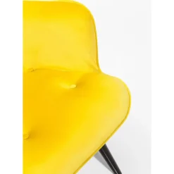 Sessel Black Vicky Velvet Yellow