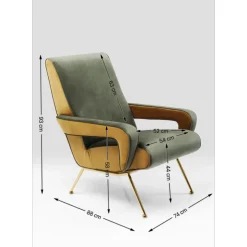 Sessel Luna High Grun