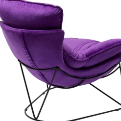 Sessel Mit Hocker Snuggle Lila (2/Tlg)