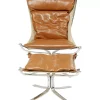 Sessel Mit Hocker Washington Braun