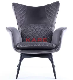 Sessel Tudor Velvet Silbergrau