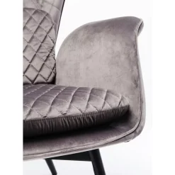 Sessel Tudor Velvet Silbergrau