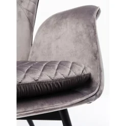 Sessel Tudor Velvet Silbergrau