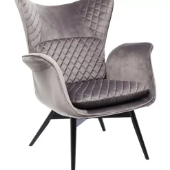 Sessel Tudor Velvet Silbergrau