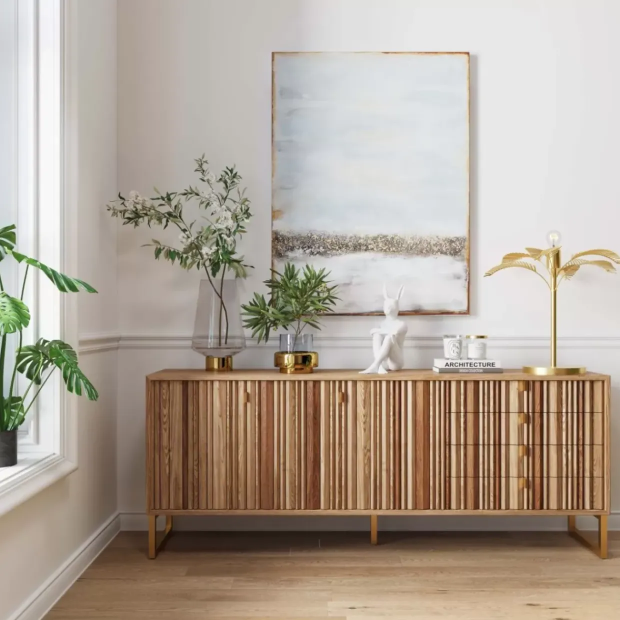 Sideboard Concertina Natur 186X74Cm