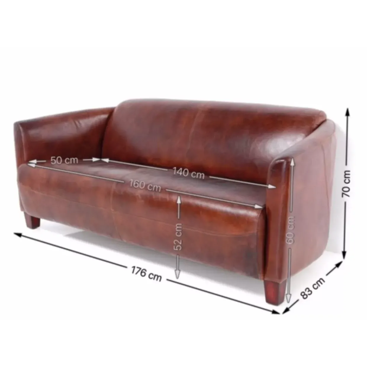 Sofa Cigar Lounge 3-Sitzer