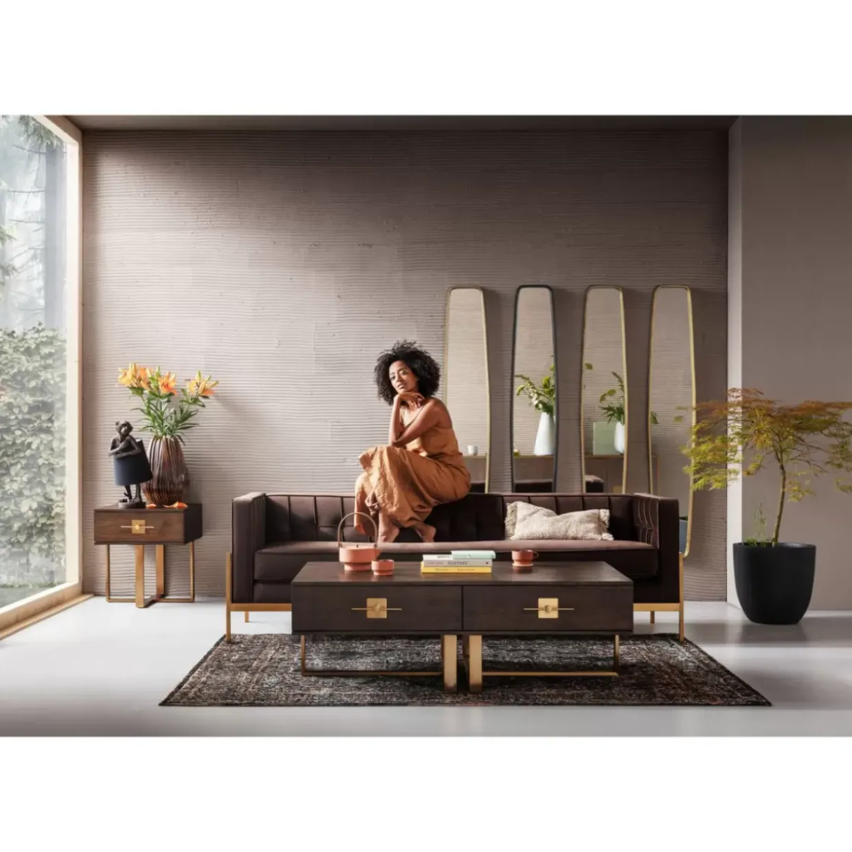 Spiegel Clip Black 32X177Cm