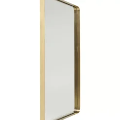 Spiegel Curve Rectangular Brass 80X120Cm
