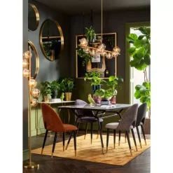Spiegel Curve Round Brass O100Cm