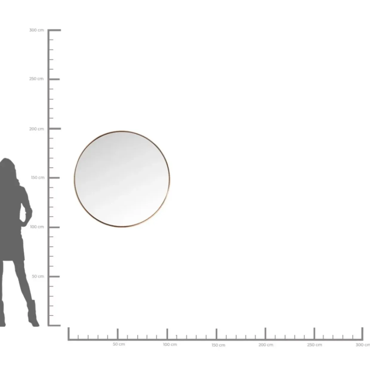 Spiegel Curve Round Copper O100Cm