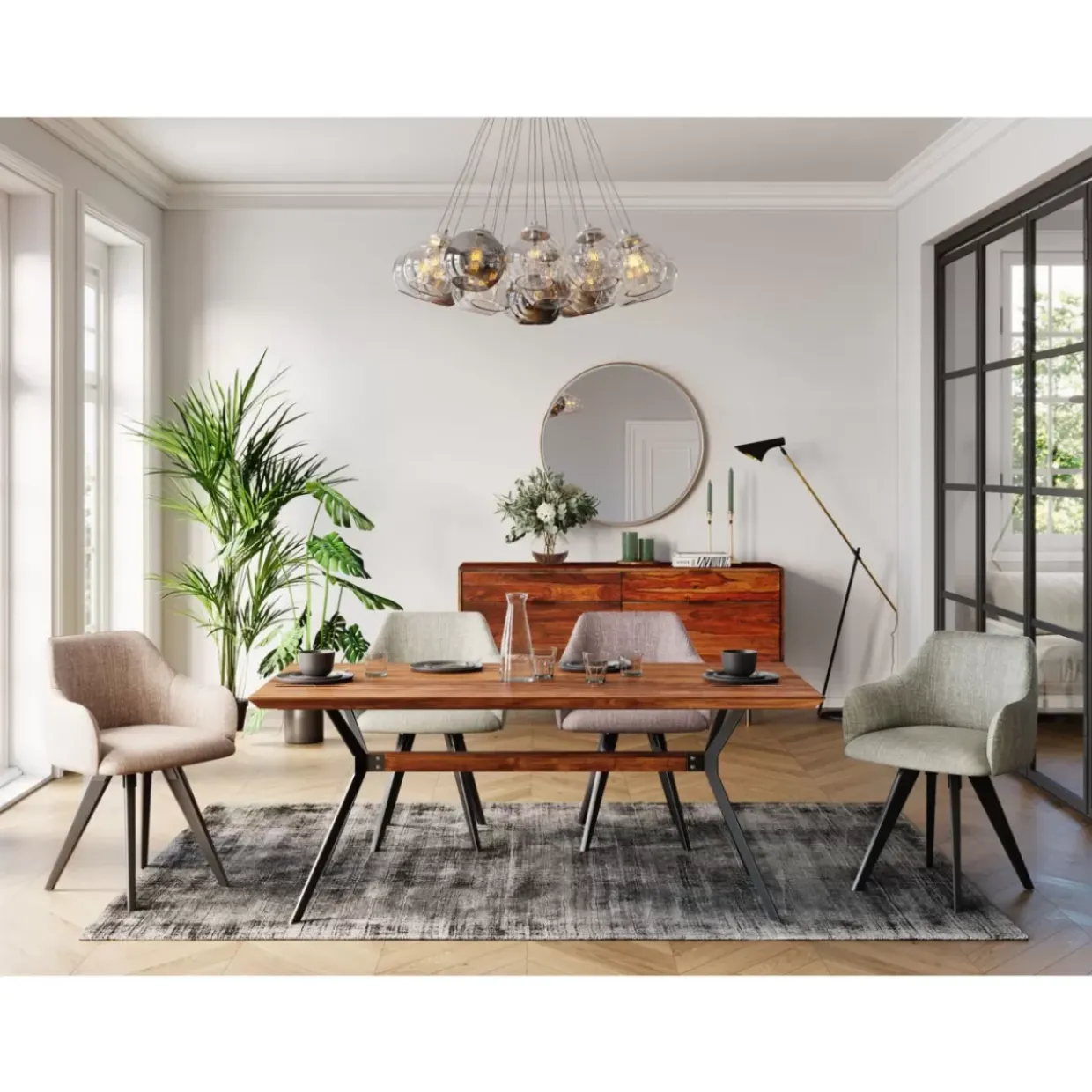 Spiegel Curve Round Copper O100Cm