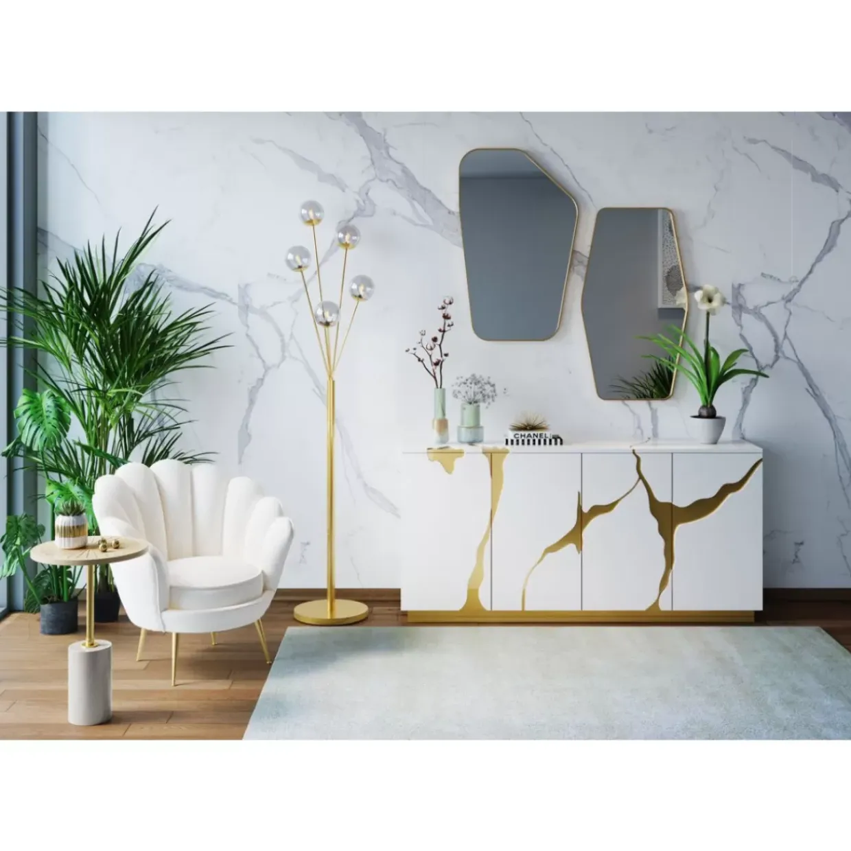 Stehleuchte Talea Gold 156Cm