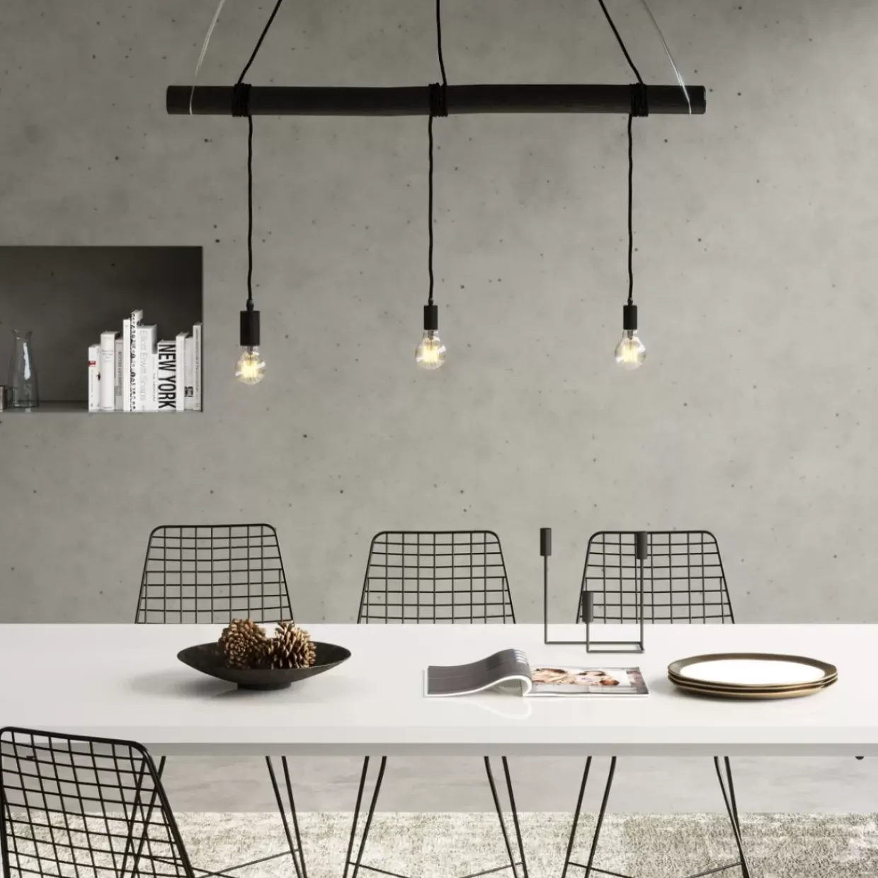 Stuhl Grid Schwarz