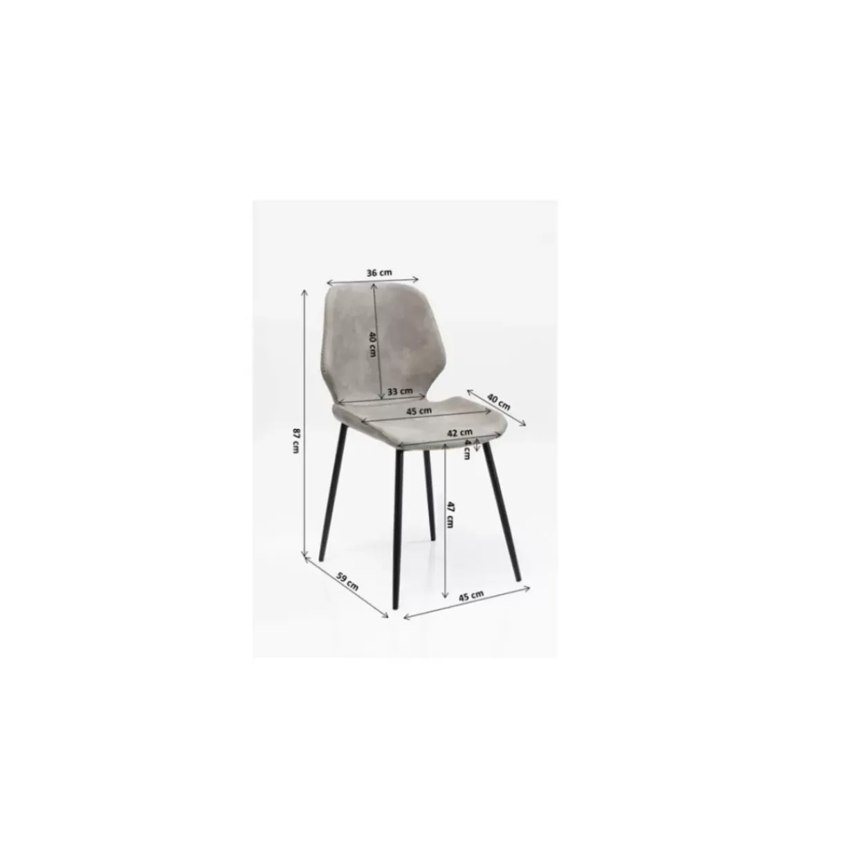 Stuhl Honey Moon Grau